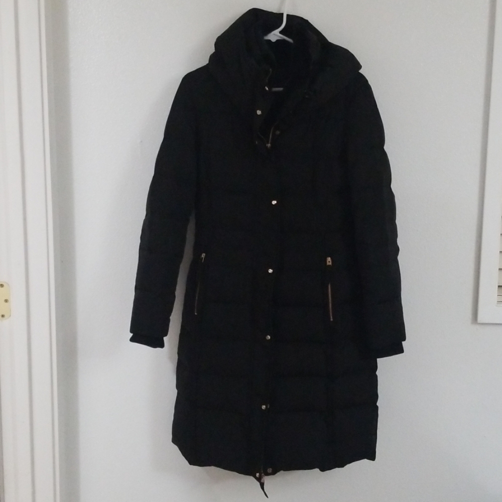 Zara Down Quilted Hooded Coat